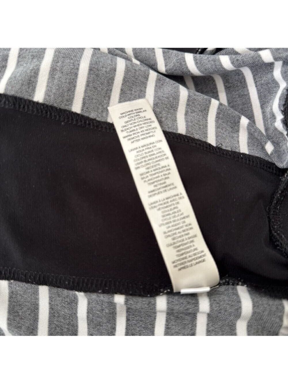 Chico's Women's Size 4/XXL-20 Striped Dolman Sleeve Jumpsuit Black White - Picture 8 of 8